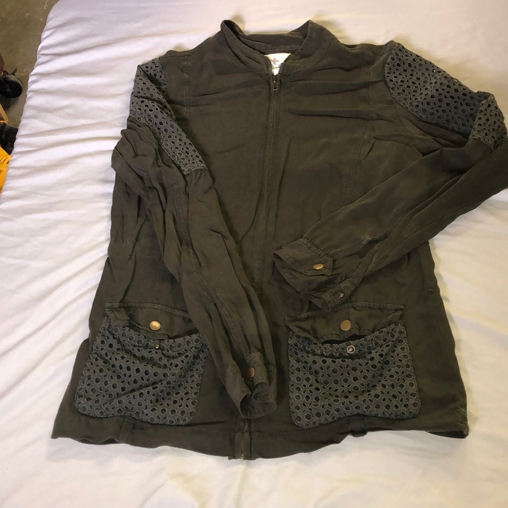Green zip up